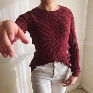 Nautica Women’s Single Cable Knit Tunic Sweater